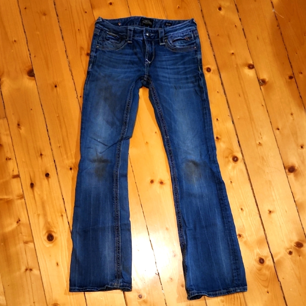 REROCK for Express Dark Blue BootLeg Jeans
